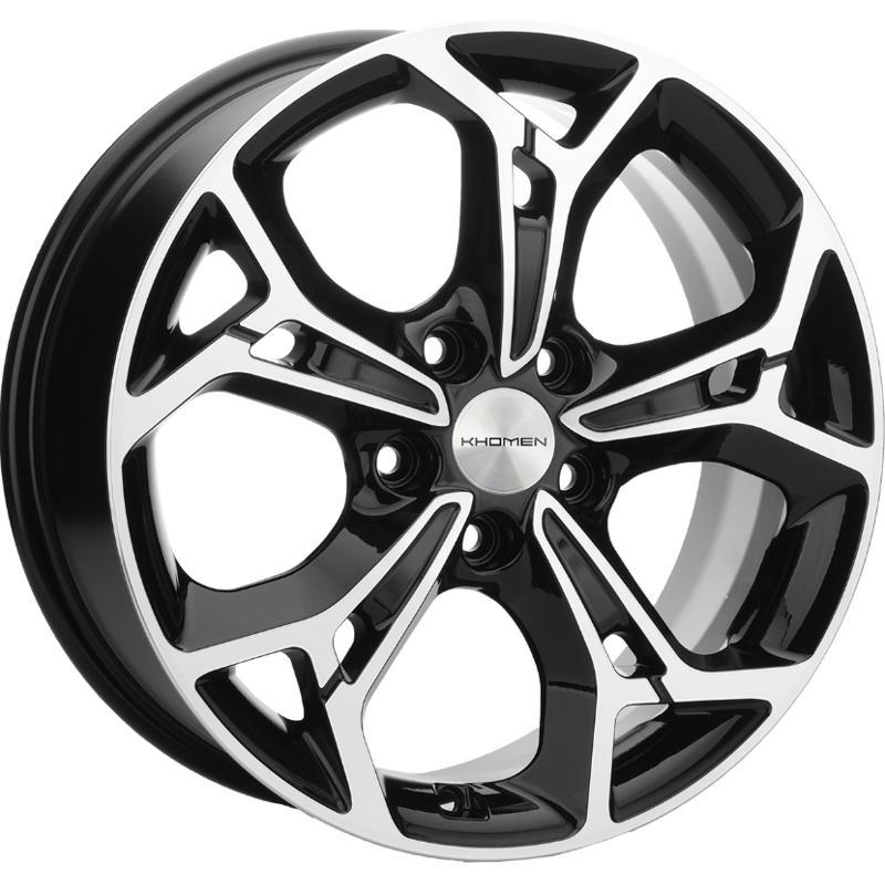 Khomen KHW 1702 7x17 5*108 ET43 DIA65.1 Black-FP Литой