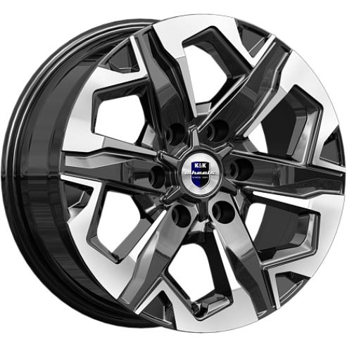 K&K Тейт 7.5x17 6*114.3 ET30 DIA66.1 Алмаз черный Литой